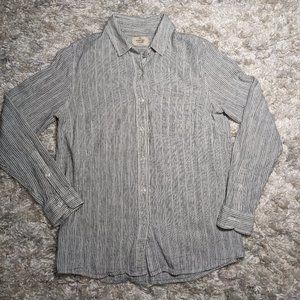 Marine Layer striped linen shirt womens size medium